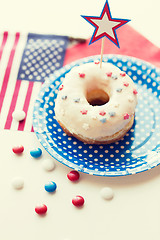 Image showing donut with star decoration on independence day