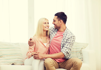 Image showing smiling happy couple at home