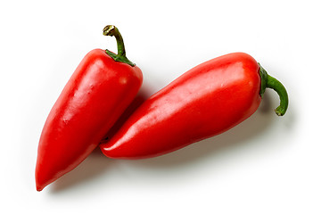 Image showing two fresh sweet peppers