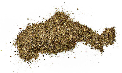 Image showing heap of ground black pepper
