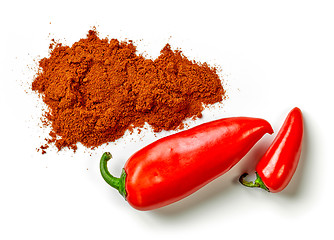 Image showing heap of sweet pepper powder