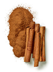 Image showing heap of ground cinnamon
