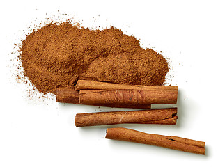 Image showing heap of ground cinnamon