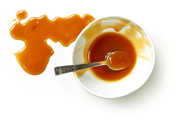 Image showing bowl of caramel sauce