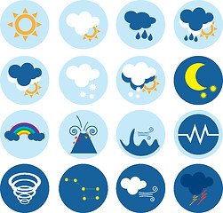 Image showing Weather vector icons 