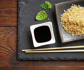 Image showing bowl of soy sauce 