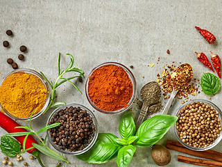 Image showing various spices and herbs