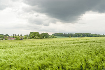 Image showing stormy rural  springtime scenery