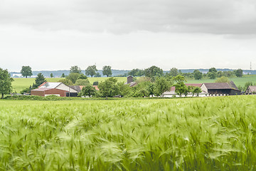 Image showing stormy rural  springtime scenery