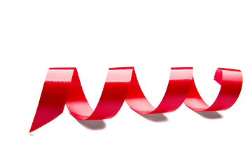 Image showing red ribbon isolated on white background