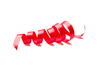 Image showing red ribbon isolated on white background