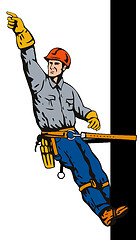 Image showing Lineman pointing