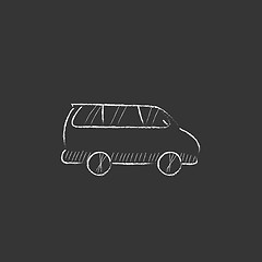 Image showing Minivan. Drawn in chalk icon.