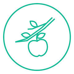 Image showing Apple harvest line icon.