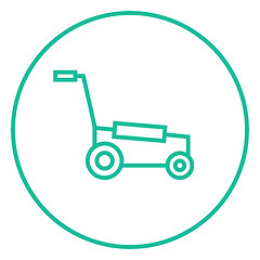 Image showing Lawnmover line icon.