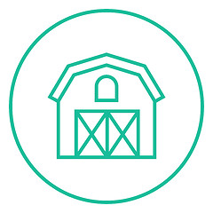 Image showing Farm building line icon.