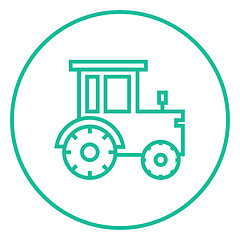 Image showing Tractor line icon.