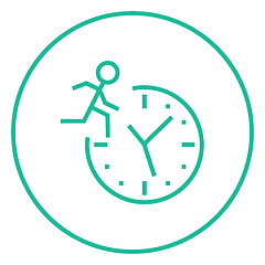 Image showing Time management line icon.