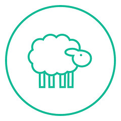 Image showing Sheep line icon.