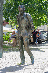 Image showing Moscow, Russia - August 11, 2015: Monument to Bulat Okudzhava on the Arbat in Moscow