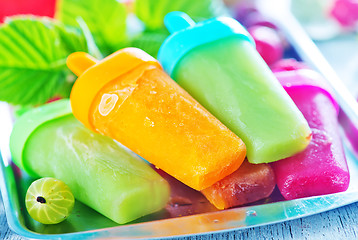 Image showing homemade fruit icecream