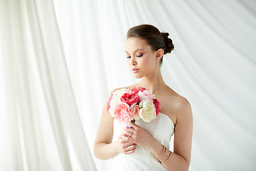 Image showing beautiful asian woman with flower and jewelry