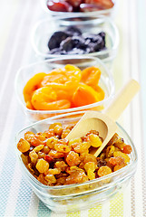 Image showing dried apricots, raisins and dates