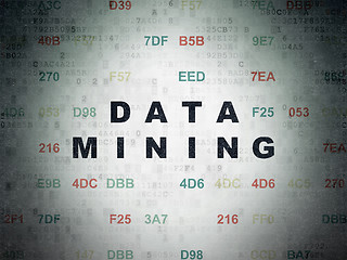 Image showing Information concept: Data Mining on Digital Data Paper background