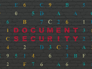 Image showing Protection concept: Document Security on wall background