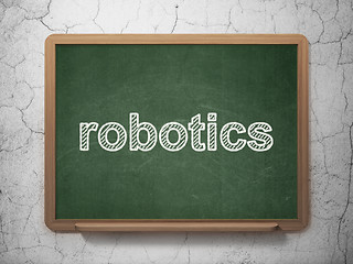 Image showing Science concept: Robotics on chalkboard background
