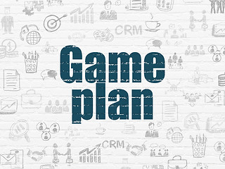 Image showing Finance concept: Game Plan on wall background