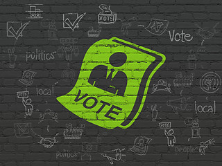 Image showing Politics concept: Ballot on wall background