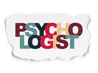 Image showing Health concept: Psychologist on Torn Paper background