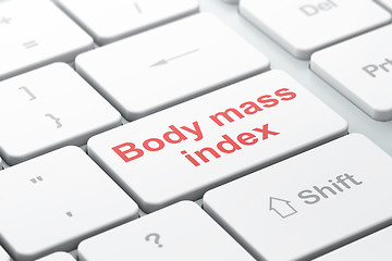 Image showing Healthcare concept: Body Mass Index on computer keyboard background