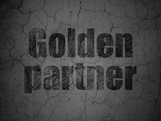 Image showing Business concept: Golden Partner on grunge wall background