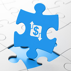 Image showing Finance concept: Finance on puzzle background