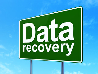 Image showing Information concept: Data Recovery on road sign background