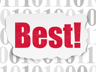 Image showing Business concept: Best! on Torn Paper background