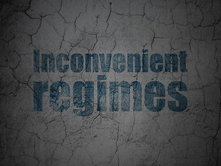 Image showing Politics concept: Inconvenient Regimes on grunge wall background