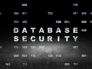 Image showing Security concept: Database Security in grunge dark room