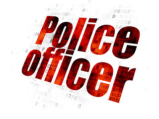 Image showing Law concept: Police Officer on Digital background