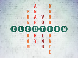 Image showing Political concept: Election in Crossword Puzzle