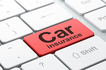 Image showing Insurance concept: Car Insurance on computer keyboard background