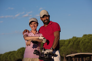 Image showing portrait of couple on golf course