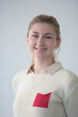 Image showing portrait of female student in library