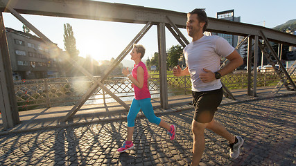 Image showing couple jogging