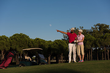 Image showing portrait of couple on golf course