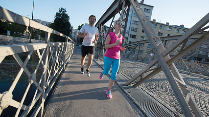 Image showing couple jogging