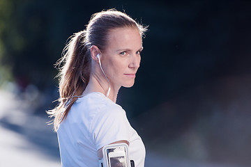 Image showing jogging woman portrait