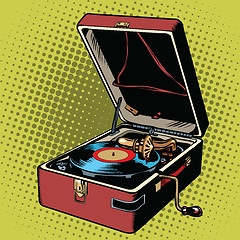 Image showing Phonograph vinyl record player